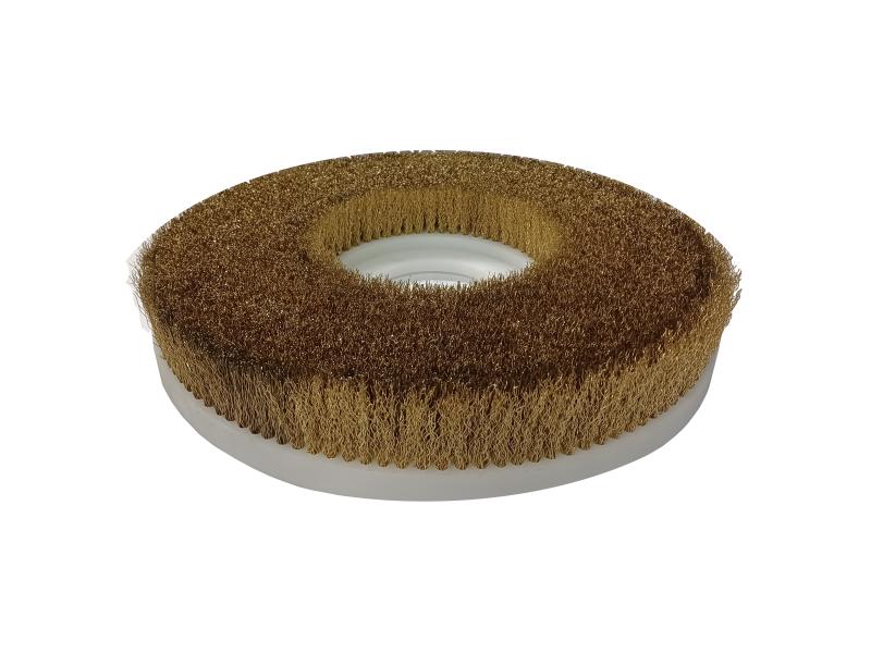 Szczotka talerzowa - drut falowany mosiężny